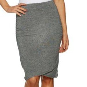 NWT QVC Lisa Rinna Collection Faux Wrap Knit Skirt